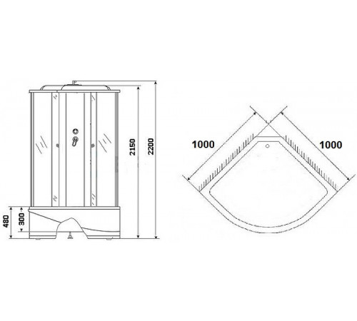 Душевая кабина Niagara Ultra 100x100 NG-1909-01 с гидромассажем