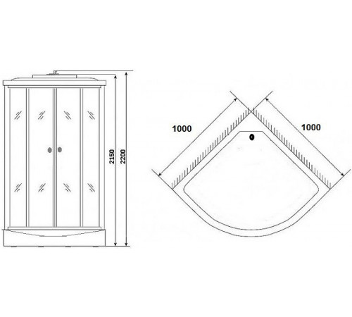 Душевая кабина Niagara Ultra 100x100 NG-1902-01 с гидромассажем