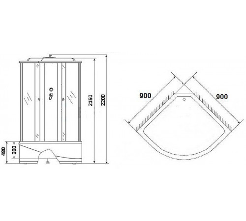 Душевая кабина Niagara Ultra 90x90 NG-1908-01 с гидромассажем