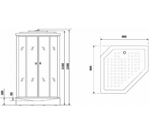 Душевая кабина Niagara Ultra 90x90 NG-2506-01 без гидромассажа