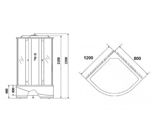 Душевая кабина Niagara Ultra  NG-214-01LN 120x80 L с гидромассажем