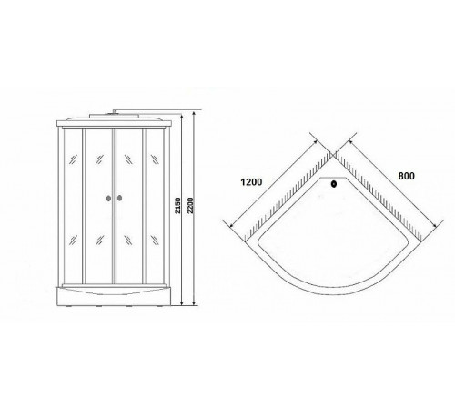 Душевая кабина Niagara Ultra NG-1903-01L 120x80 с гидромассажем