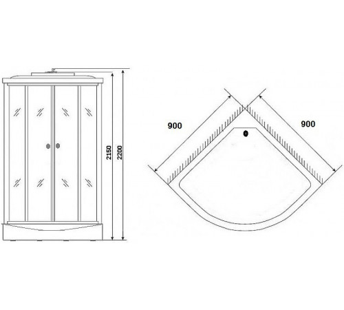 Душевая кабина Niagara Ultra 90x90 NG-1901-01 с гидромассажем