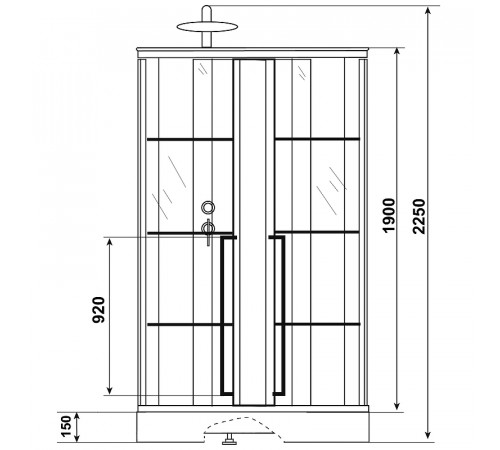 Душевая кабина Niagara Standart 100x80 L ST100/80/15QL/KL/BKT без гидромассажа