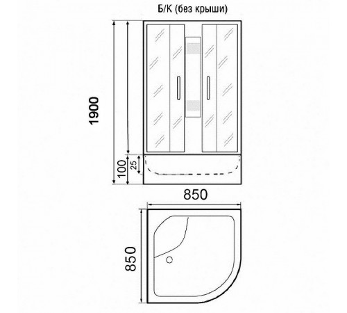 Душевая кабина Parly Effect 85x85 TMF911 без гидромассажа