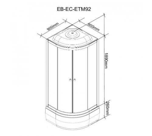 Душевая кабина Parly Effect 90x90 EFM921 без гидромассажа