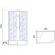 Душевая кабина Мономах XL Б/К 120x80x44 МЗ L 10000012105 без гидромассажа