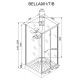 Душевая кабина Ceruttispa Bella 90x90 BELLA901B без гидромассажа