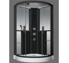 Душевая кабина Grossman GR-242 120x120 профиль Черный стекло прозрачное