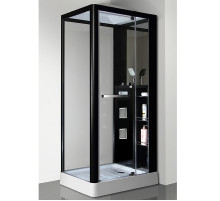 Душевая кабина Grossman GR-222 100x80 профиль Черный стекло прозрачное