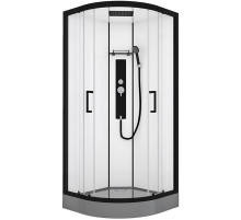 Душевая кабина Black&White Galaxy 8001900 с гидромассажем профиль Черный задняя стенка Белая