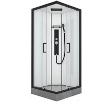 Душевая кабина Black&White Galaxy 8002900 с гидромассажем профиль Черный задняя стенка Белая