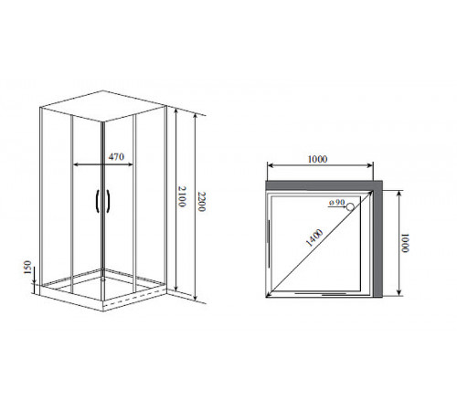 Душевая кабина Timo Premium 100x100 NURAH-516 с баней с гидромассажем