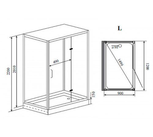 Душевая кабина Timo Premium 120x90 H-511L с баней с гидромассажем