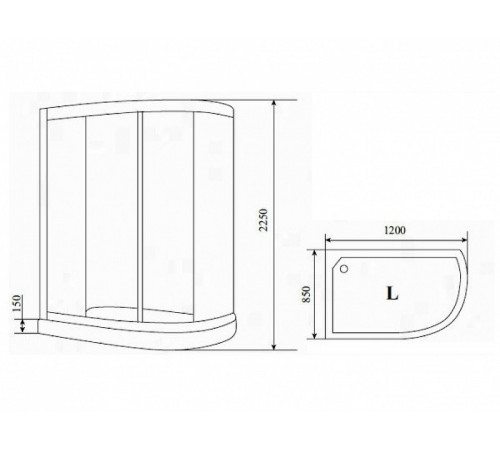 Душевая кабина Timo Comfort 120x85 T-8802LF с гидромассажем