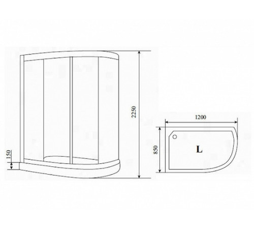 Душевая кабина Timo Comfort 120x85 T-8802LC с гидромассажем