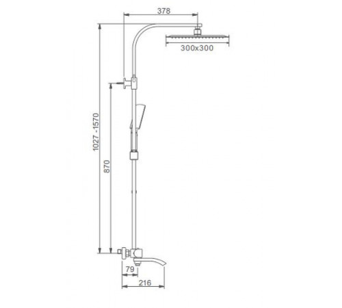 Душевая система Gappo G07 G2407-40 с термостатом Хром