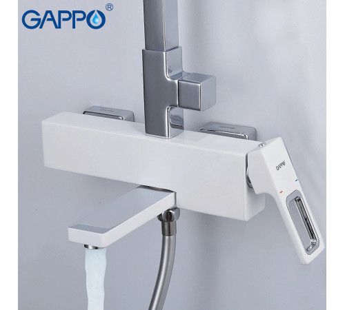 Душевая система Gappo G17-8 G2417-8 Белая Хром