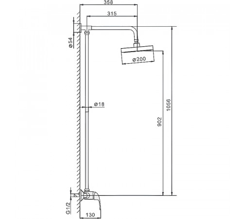 Душевая система Frap F2426 Хром