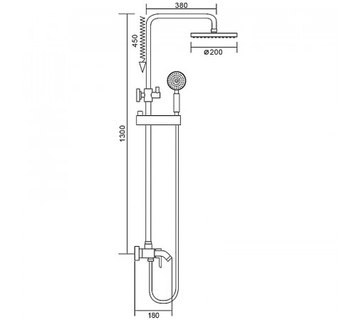 Душевая система Frap F2416 Хром