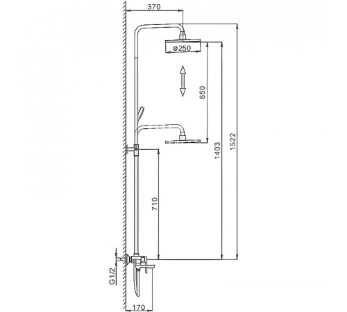 Душевая система Frap H34 F2434 Белая Хром