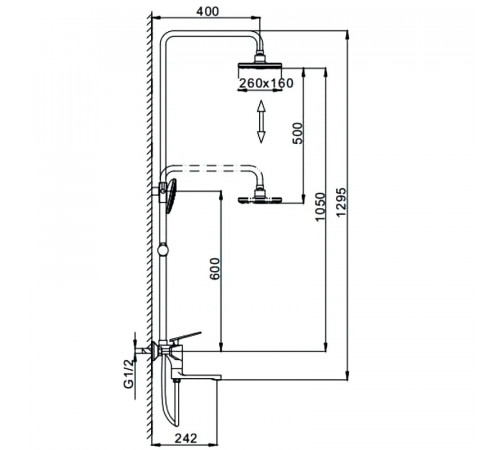 Душевая система Frap H58 F2458 Белая Хром