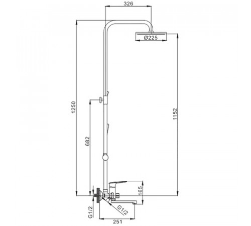 Душевая система Frap H49 F2449 Белая Хром