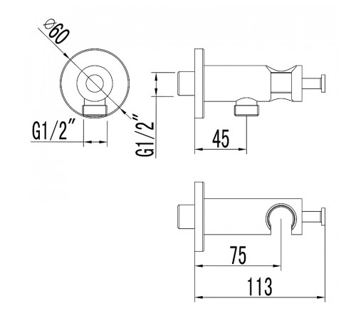 Шланговое подключение Lemark LM1185C Хром