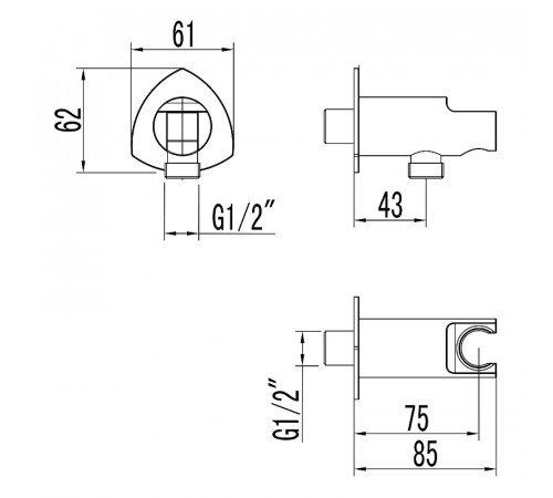 Шланговое подключение Lemark LM3585C Хром