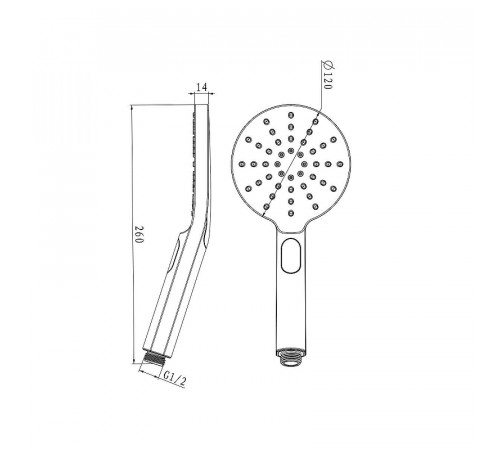 Ручной душ Lemark LM8122BL Черный матовый