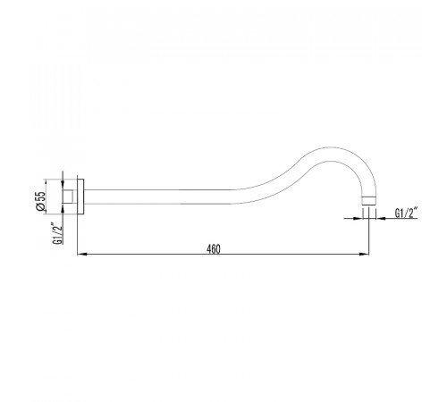 Кронштейн для верхнего душа Lemark LM4887C Хром