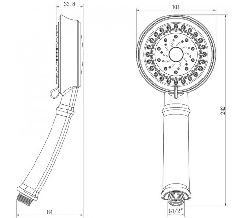 Ручной душ Lemark LM8118C Хром