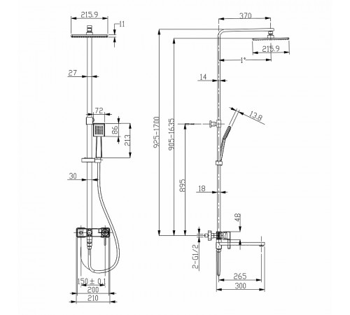 Душевая система Lemark Tropic LM7004CS Хром