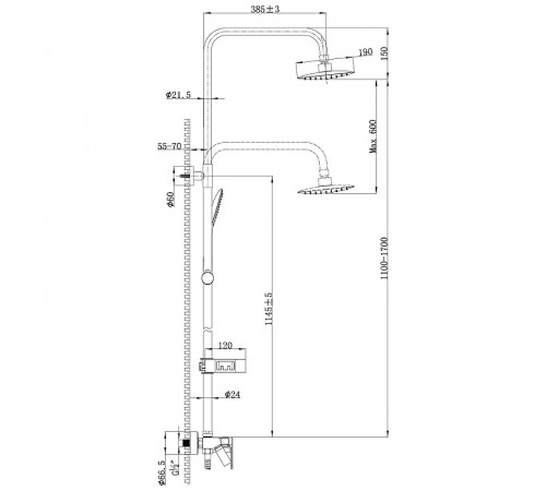 Душевая система Lemark Tropic LM7002C Хром