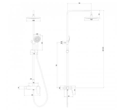 Душевая система Lemark Bronx LM3760GM Графит