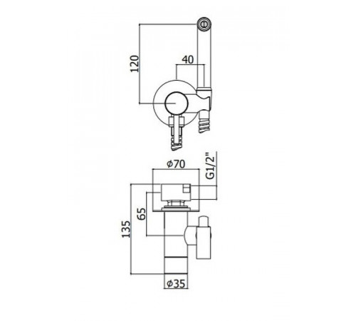 Душевой комплект Paffoni Light KITZCOL632CR110 из душевой системы с гигиеническим душем Хром