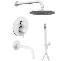 Душевая система Paffoni Light KITLIG019BO045 Белая матовая