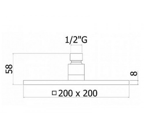 Верхний душ Paffoni Syncro ZSOF075BO/ZSOF063BO Белый матовый