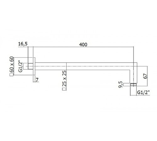 Верхний душ Paffoni Syncro ZSOF075BO/ZSOF063BO Белый матовый