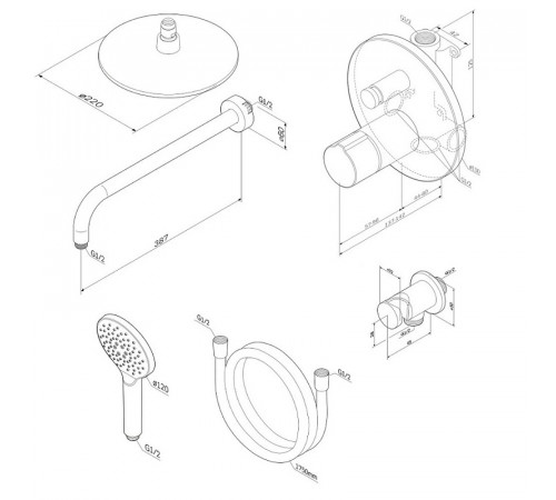 Душевая система AM.PM X-Joy TouchReel FP85A1RH20 Хром