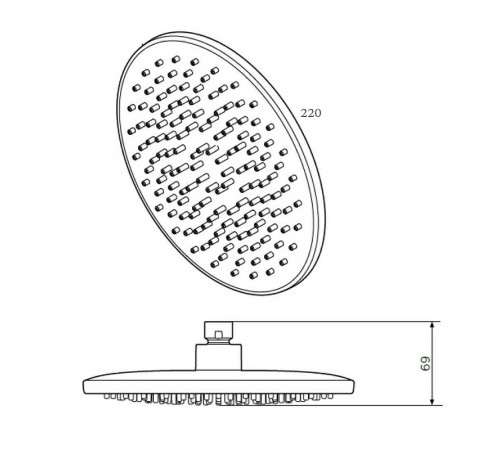 Верхний душ AM.PM Gem F0590022 Черный матовый