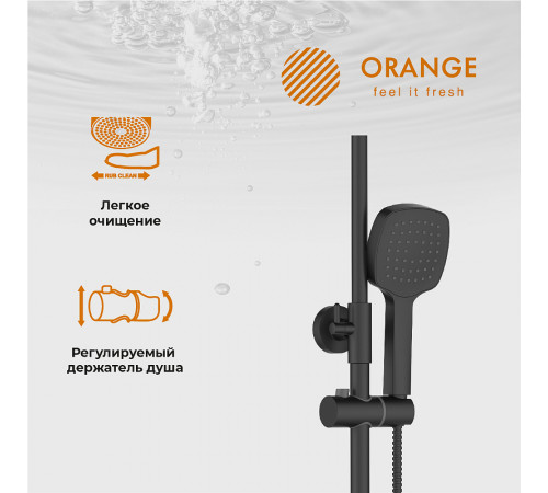 Душевая система Orange T02S4-911b Черная