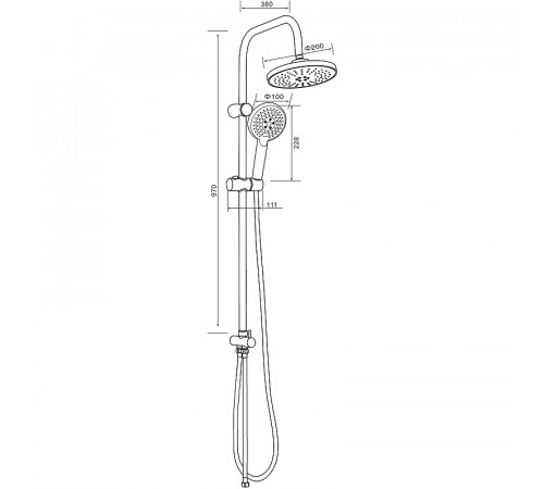 Душевая система Orange O-Shower OW02w Белый глянец