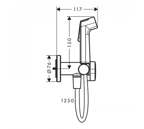 Гигиенический душ со смесителем Hansgrohe Bidette 29232700 Белый матовый