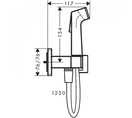 Гигиенический душ со смесителем Hansgrohe Bidette 29233000 Хром