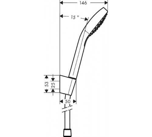 Душевой гарнитур Hansgrohe Croma Select S 26411400 Хром Белый