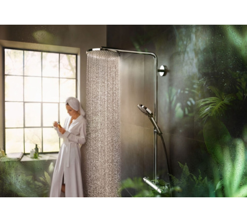 Душевая система Hansgrohe Raindance Select S Showerpipe 27633670 с термостатом Черная матовая