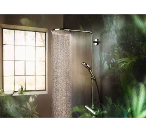 Душевая система Hansgrohe Raindance Select S Showerpipe 27633670 с термостатом Черная матовая