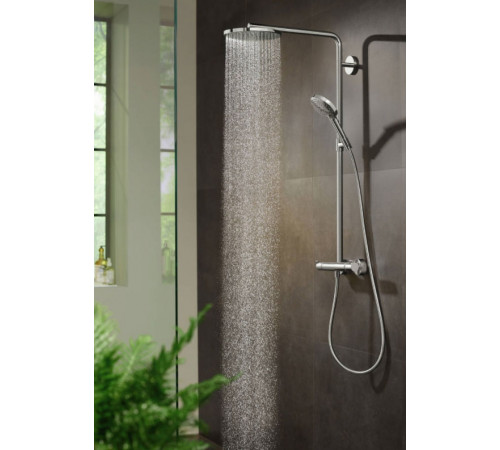 Душевая система Hansgrohe Raindance Select S Showerpipe 27633670 с термостатом Черная матовая