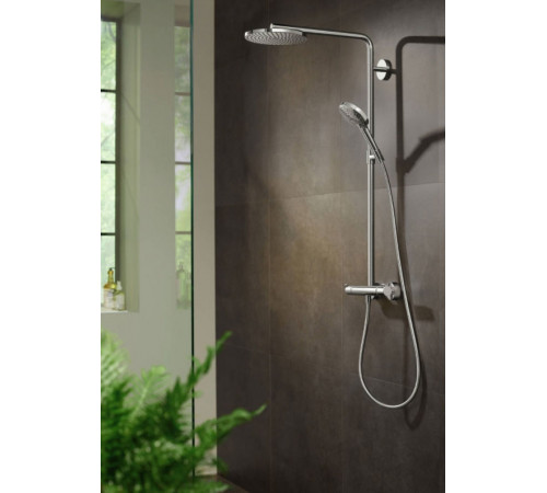 Душевая система Hansgrohe Raindance Select S Showerpipe 27633670 с термостатом Черная матовая